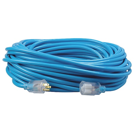 SJTW Extension Cord, 12 AWG, Outdoor, 12/3, 1 Outlets, 5-15R, Blue, PVC, 5-15P, 100 ft MPN:2579SW000H