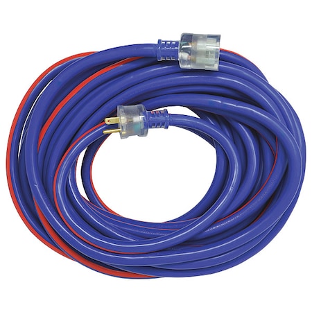 SJTW Extension Cord, 10 AWG, Outdoor, 10/3, 1 Outlets, 5-15R, Blue/Red, PVC, 5-15P, 50 ft MPN:26480064