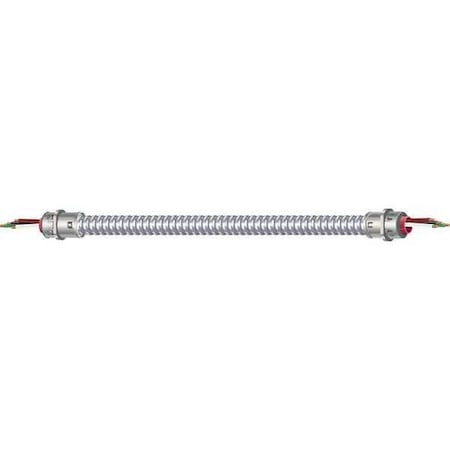 Metal Clad Building Cable, MC, 14 AWG, 3C with Ground C, Silver, Steel, Solid, 600V AC, 6 ft MPN:55082415