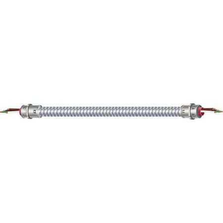 Metal Clad Building Cable, MC, 18 AWG, 3C with Ground C, Silver, Steel, Solid, 600V AC, 6 ft MPN:55292301
