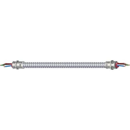 Metal Clad Building Cable, MC, 14 AWG, 4C with Ground C, Silver, Steel, Solid, 600V AC, 6 ft MPN:55292501