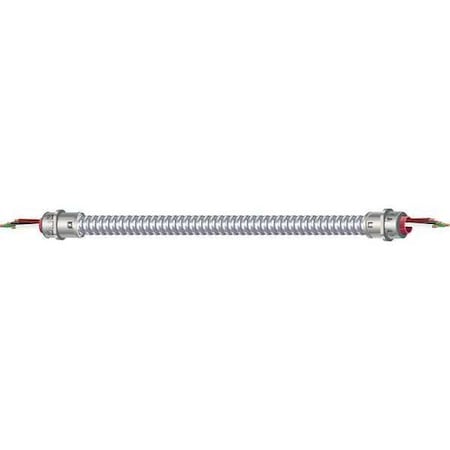 Metal Clad Building Cable, MC, 18 AWG, 3C with Ground C, Silver, Steel, Solid, 600V AC, 6 ft MPN:55293001