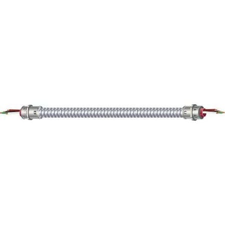Metal Clad Building Cable, MC, 12 AWG, 3C with Ground C, Silver, Steel, Stranded, 600V AC, 6 ft MPN:55294001