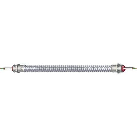 Metal Clad Building Cable, MC, 14 AWG, 2C C, Silver, Steel, Stranded, 600V AC, 6 ft MPN:55295102