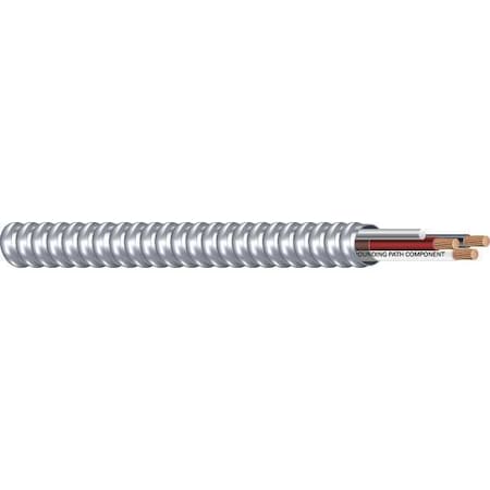 Metal Clad Building Cable, MC, 14 AWG, 3C with Ground C, Silver, Aluminum, Solid, 600V AC, 250 ft MPN:55527301