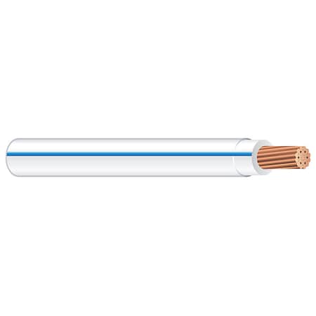 THHN Building Wire, Copper, 12 AWG, 1C, Blue; White, Stranded, 2000 ft MPN:58019305