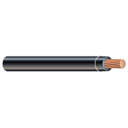 THHN Building Wire, Copper, 10 AWG, 1C, Black, Stranded, 1250 ft MPN:58022105