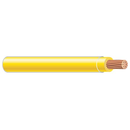 THHN Building Wire, Copper, 10 AWG, 1C, Yellow, Stranded, 1250 ft MPN:58025605