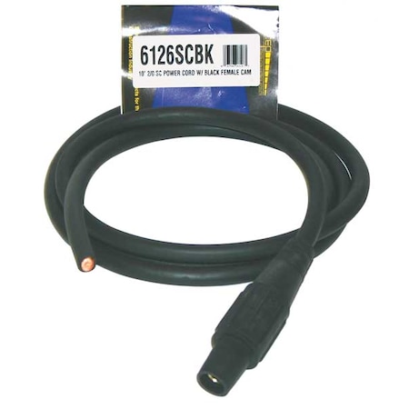 Cam Lock Power Cord, 200A, 2/0 Wire Size MPN:6126SCBK