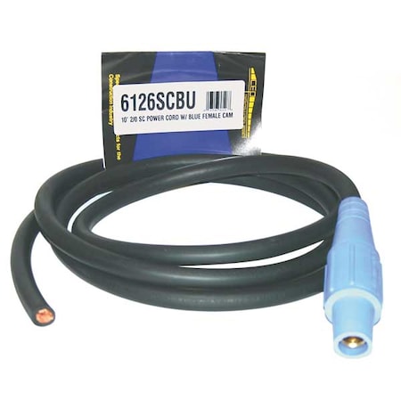 Cam Lock Power Cord, 200A, 600VAC, Rubber MPN:6126SCBU