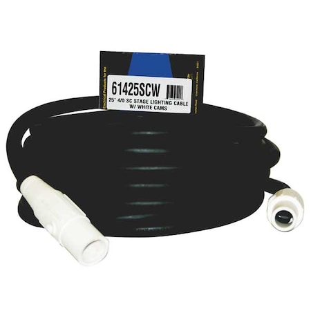 Cam Lock Extension Cord, Vinyl, 4/0 Wire MPN:61425SCW