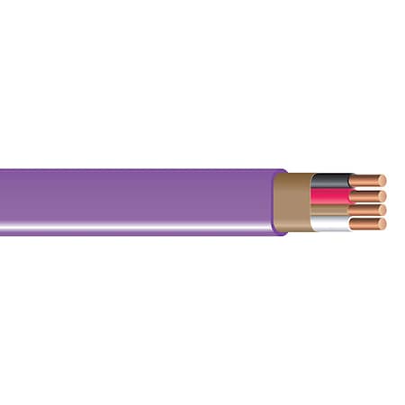 NM-B Non-Metallic Building Cable, Copper, 12 AWG, 3C with Ground, Purple, Solid, 250 ft MPN:63947855