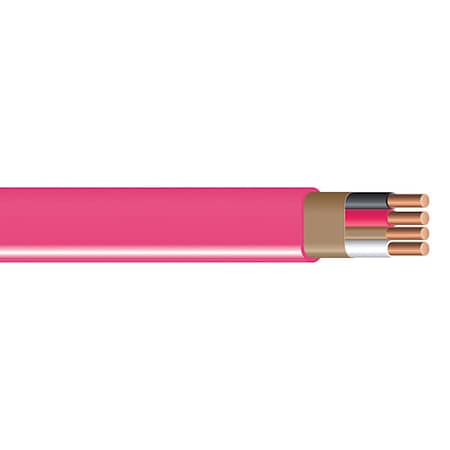NM-B Non-Metallic Building Cable, Copper, 10 AWG, 3C with Ground, Pink, Solid, 50 ft MPN:63948522