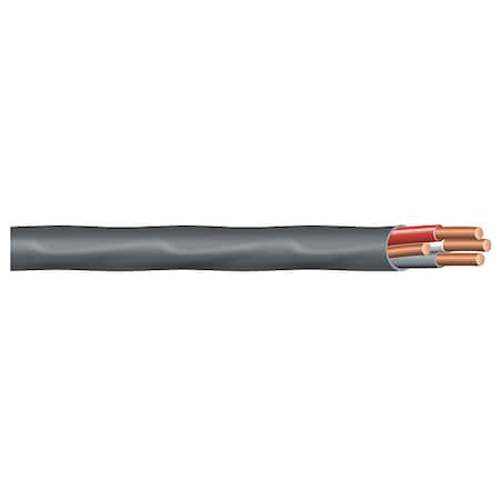 Non-Metallic Building Cable, NM-B, 6 AWG, 3C with Ground C, Black, Nylon, Stranded, 600V AC, 500 ft MPN:63950005