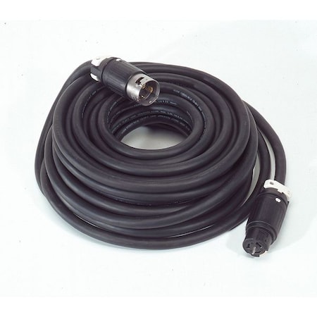 SOW Extension Cord, 10 AWG, Outdoor, 10/4, 1 Outlets, L14-20R, Black, Rubber, L14-20P, 100 ft MPN:6411