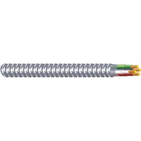 Metal Clad Building Cable, MC, 14 AWG, 3C with Ground C, Silver, Aluminum, Solid, 600V AC, 250 ft MPN:68582601