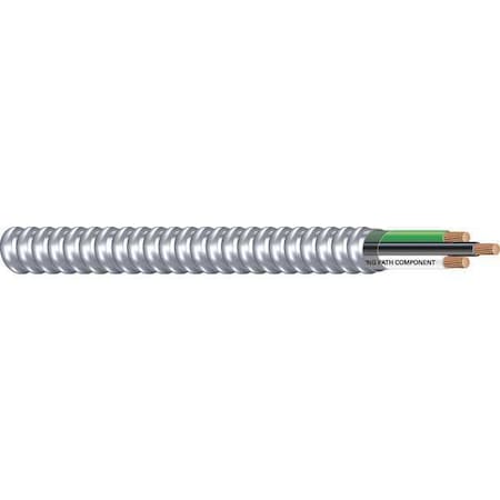 Metal Clad Building Cable, MC, 12 AWG, 2C with Ground C, Silver, Aluminum, Stranded, 600V AC MPN:69114701