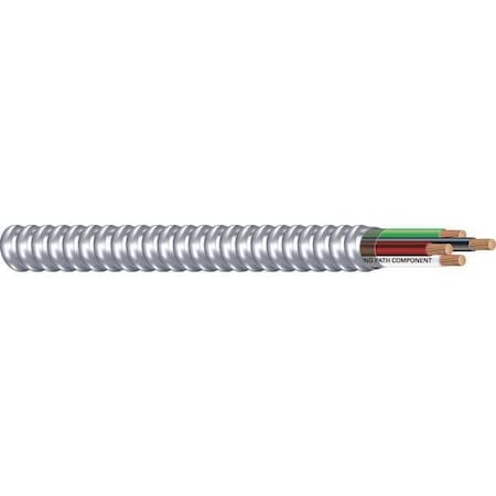 Metal Clad Building Cable, MC, 12 AWG, 3C with Ground C, Silver, Aluminum, Stranded, 600V AC MPN:69115401