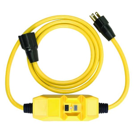 GFCI, Yellow, 6 ft, 1 Outlet, 12 AWG MPN:26000016-3