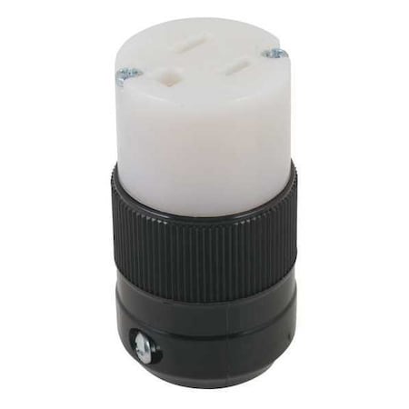 Locking Connector, L6-15R, 15 A, 250V AC, Single Phase, 2 Pole, Spring Clamp Terminals MPN:5269MA