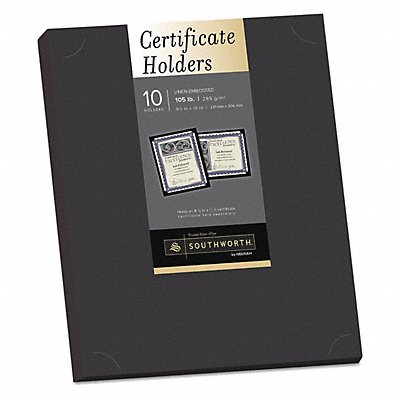 Certificate Holder Black Linen PK10 MPN:PF18