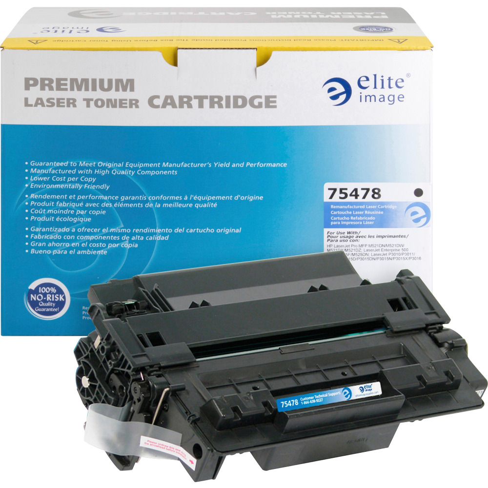 Elite Image Remanufactured Black Toner Cartridge Replacement For HP 55A, CE255A MPN:75478