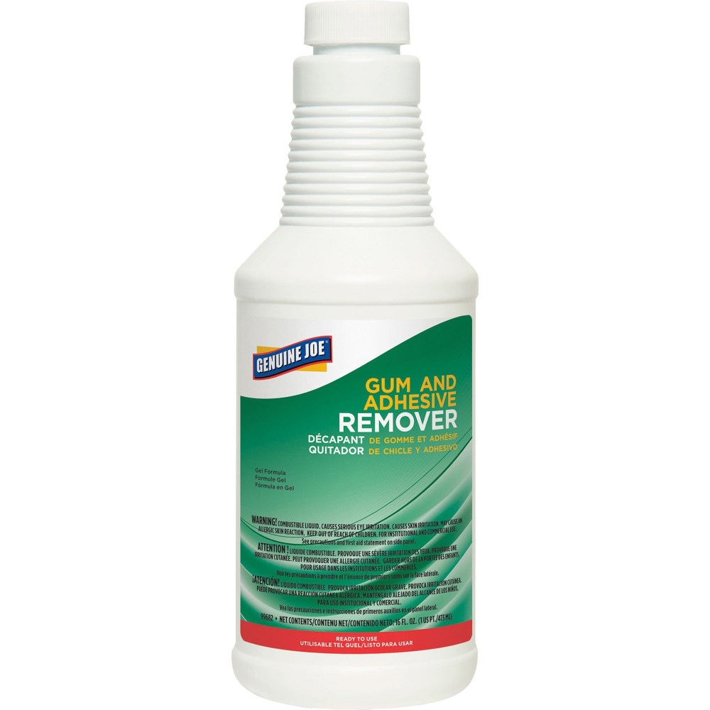 Genuine Joe Gum and Adhesive Remover - For Carpet - Ready-To-Use - 16 fl oz (0.5 quart) - Residue-free - White - 99682 MPN:99682