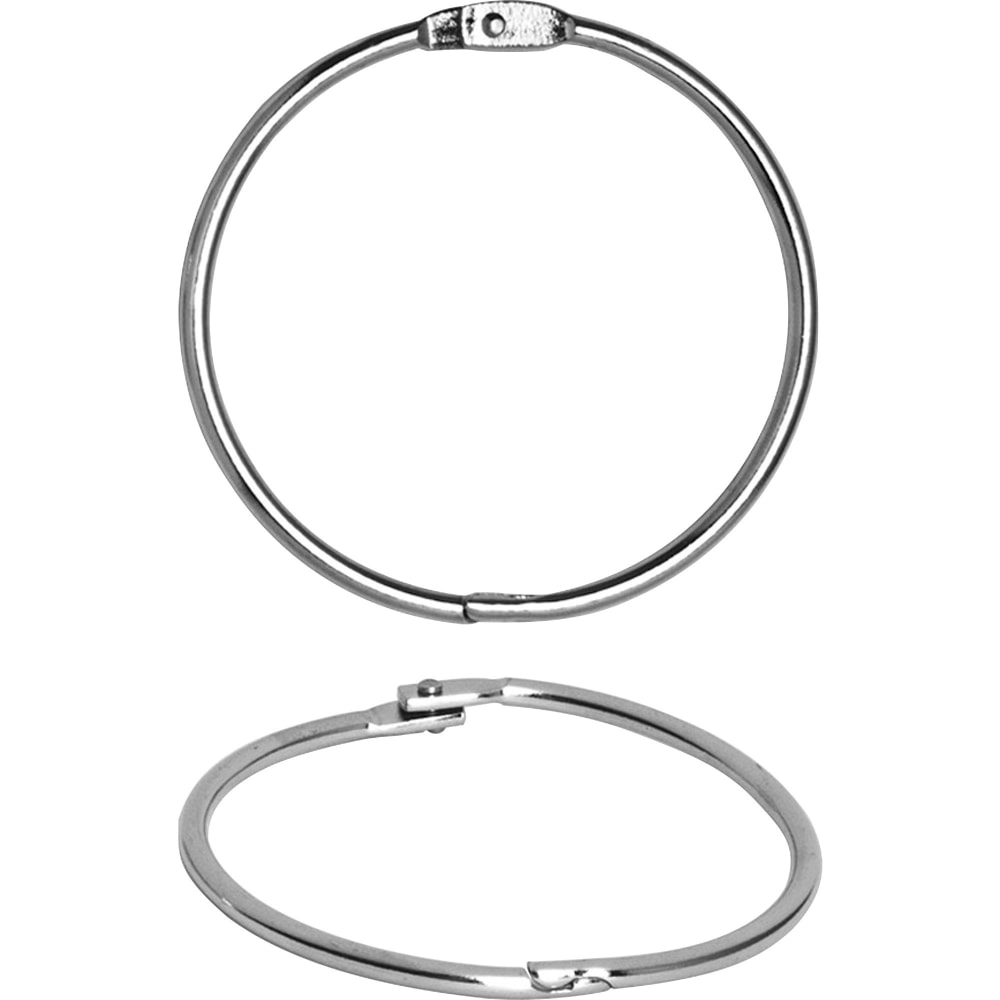 Business Source Standard Book Rings - 3in Diameter - Silver - Nickel Plated - 10/Box - 5 / Bundle MPN:01441BD