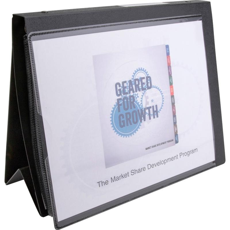 Business Source Presentation Binder, 1in Ring, 8 1/2in x 11in, Black MPN:16456