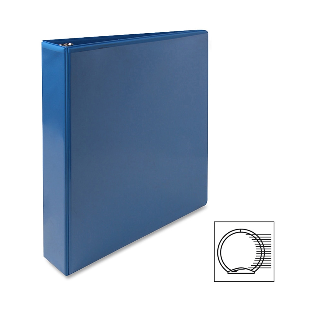 Sparco Premium View 3-Ring Binder, 1 1/2in Round Rings, 96% Recycled, Light Blue MPN:19652