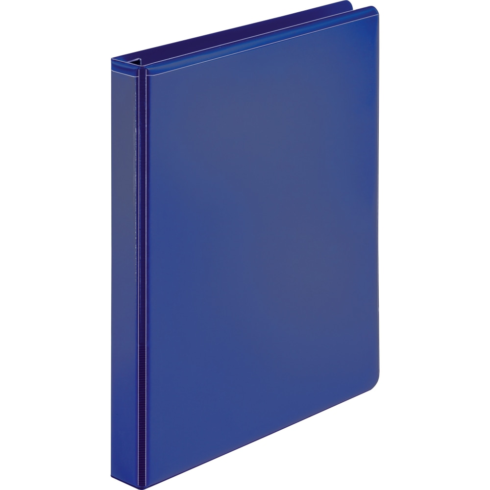 Business Source Navy D-ring Binder - 1in Binder Capacity - Letter - 8 1/2inx11in Sheet Size - D-Ring Fastener(s) - 4 Pocket(s) - Polypropylene - Navy MPN:26973