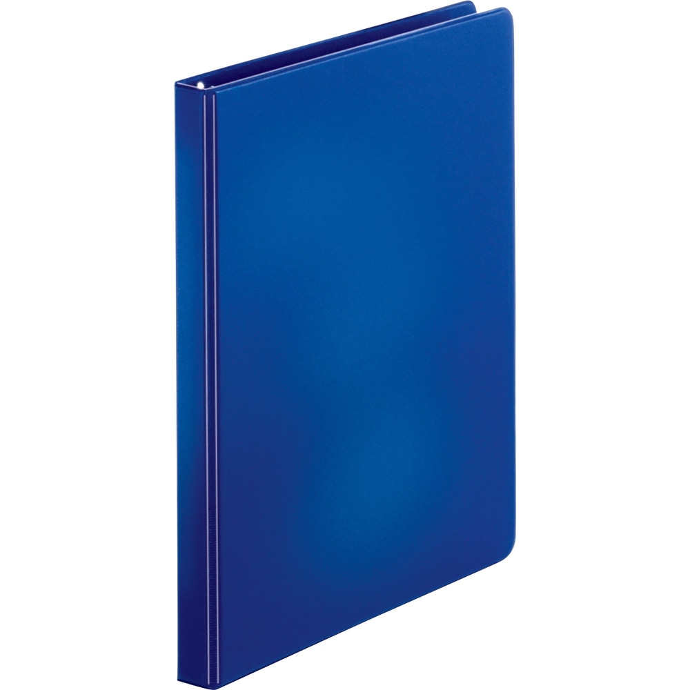 Business Source Basic Round Ring Binders - 1/2in Binder Capacity - Round Ring Fastener(s) - Vinyl - Dark Blue - 8.96 oz - 1 / Each MPN:28525