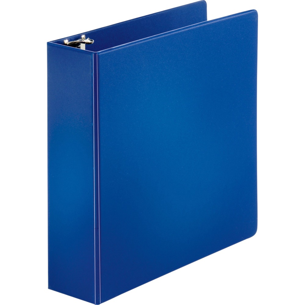Business Source Basic 3-Ring Binder, 3in Round Rings, Dark Blue MPN:28661