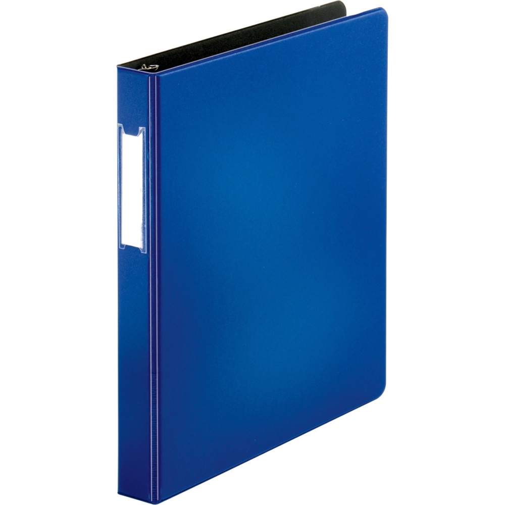 Business Source 3-Ring Binder, 1in D-Rings, Blue MPN:33107