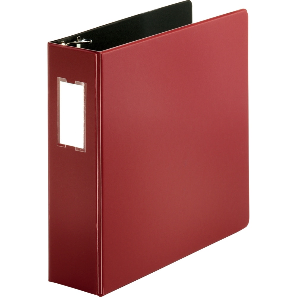 Business Source 3-Ring Binder, 3in D-Rings, Burgundy MPN:33114
