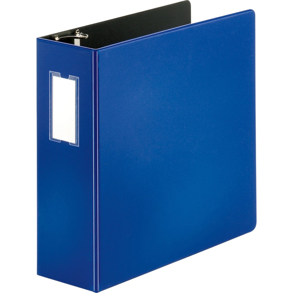 Business Source 3-Ring Binder, 4in D-Rings, Blue MPN:33119