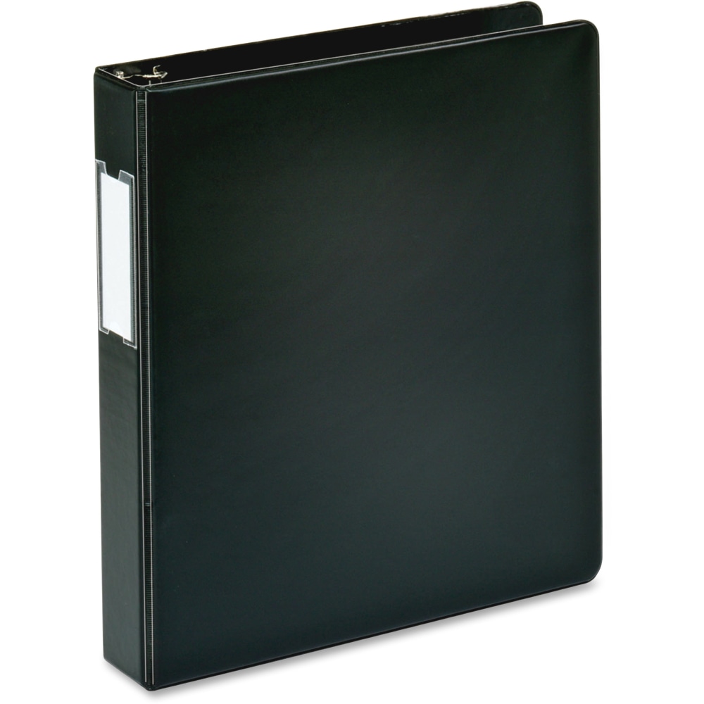 Business Source 1.5in D-Ring Binder, 1 1/2in Ring, Black MPN:33125