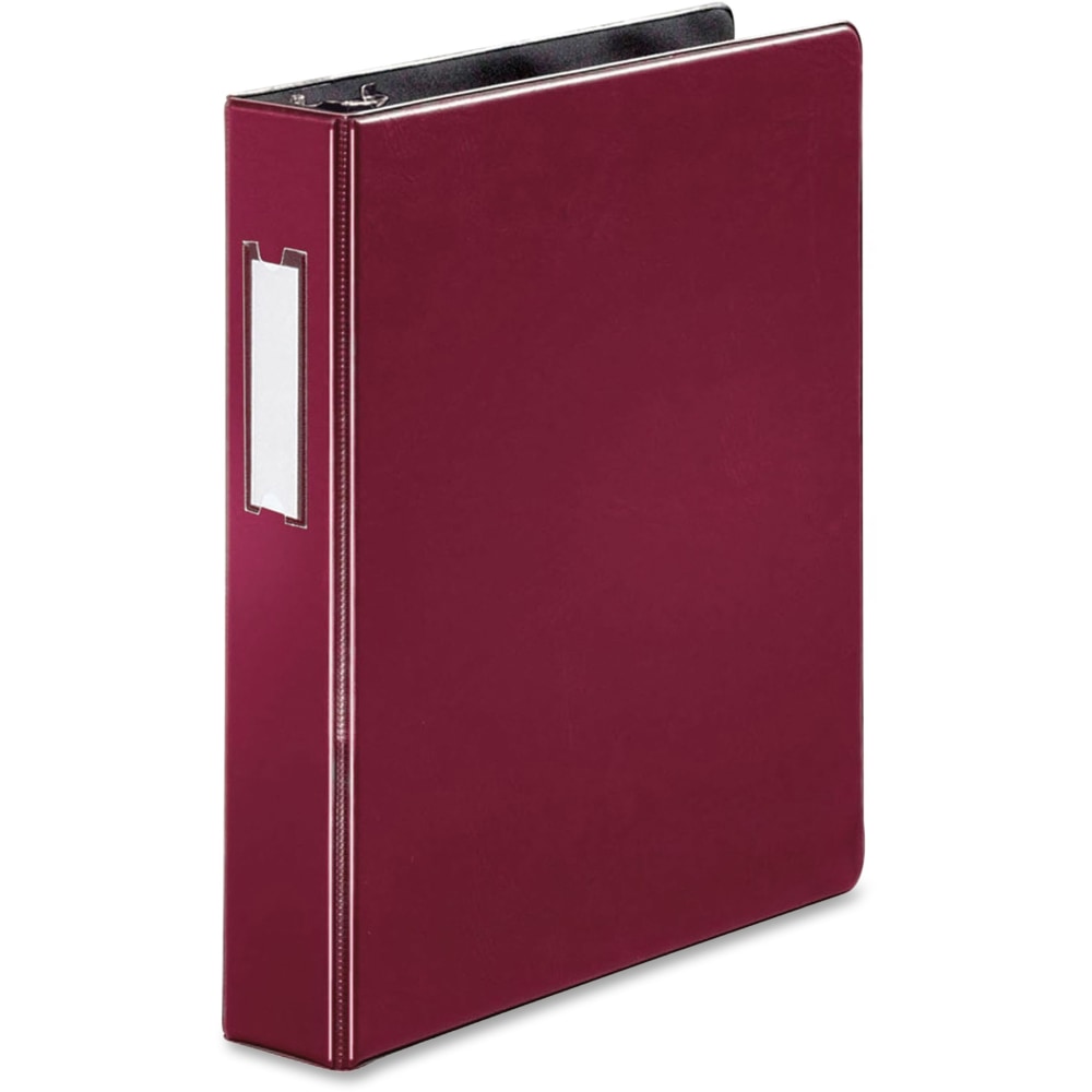 Business Source 1.5in D-Ring Binder, 1 1/2in Ring, Burgundy MPN:33126