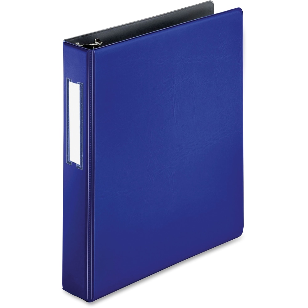 Business Source 1.5in D-Ring Binder, 1 1/2in Ring, Blue MPN:33127