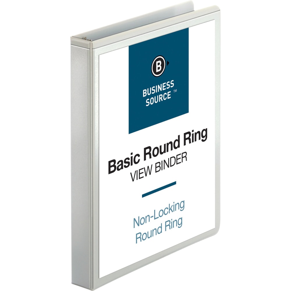 Business Source Round-ring View Binder - 1in Binder Capacity - Letter - 8 1/2inx11in Sheet Size - 225 Sheet Capacity - 09953 MPN:09953