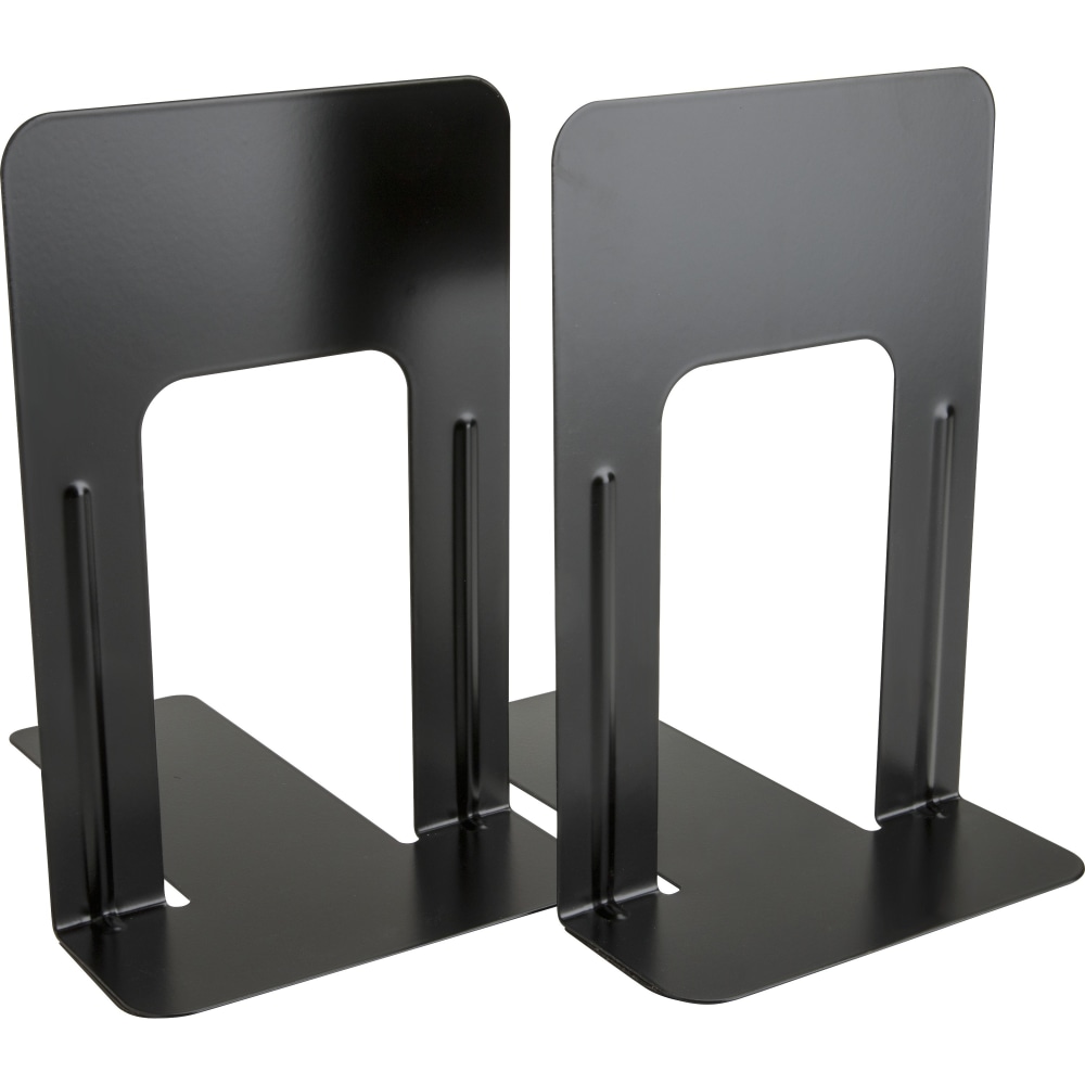 Business Source Heavy-gauge Steel Book Supports - 8.50inx9inx 6in Depth - Desktop - Non-skid Base, Scratch Resistant, Stain Resistant - 42551 MPN:42551
