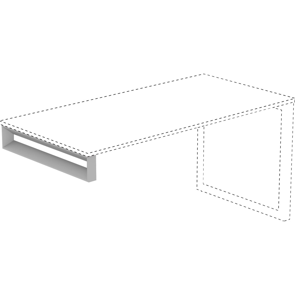 Lorell Relevance Series Desk Leg Frame, Short Side, Silver, For 23 5/8inD Desk MPN:16206
