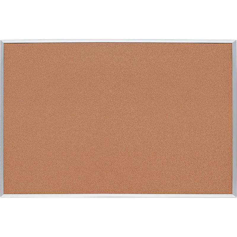 Lorell Basic Cork Bulletin Board, 48in x 72in, Aluminum Frame With Silver Finish MPN:19070
