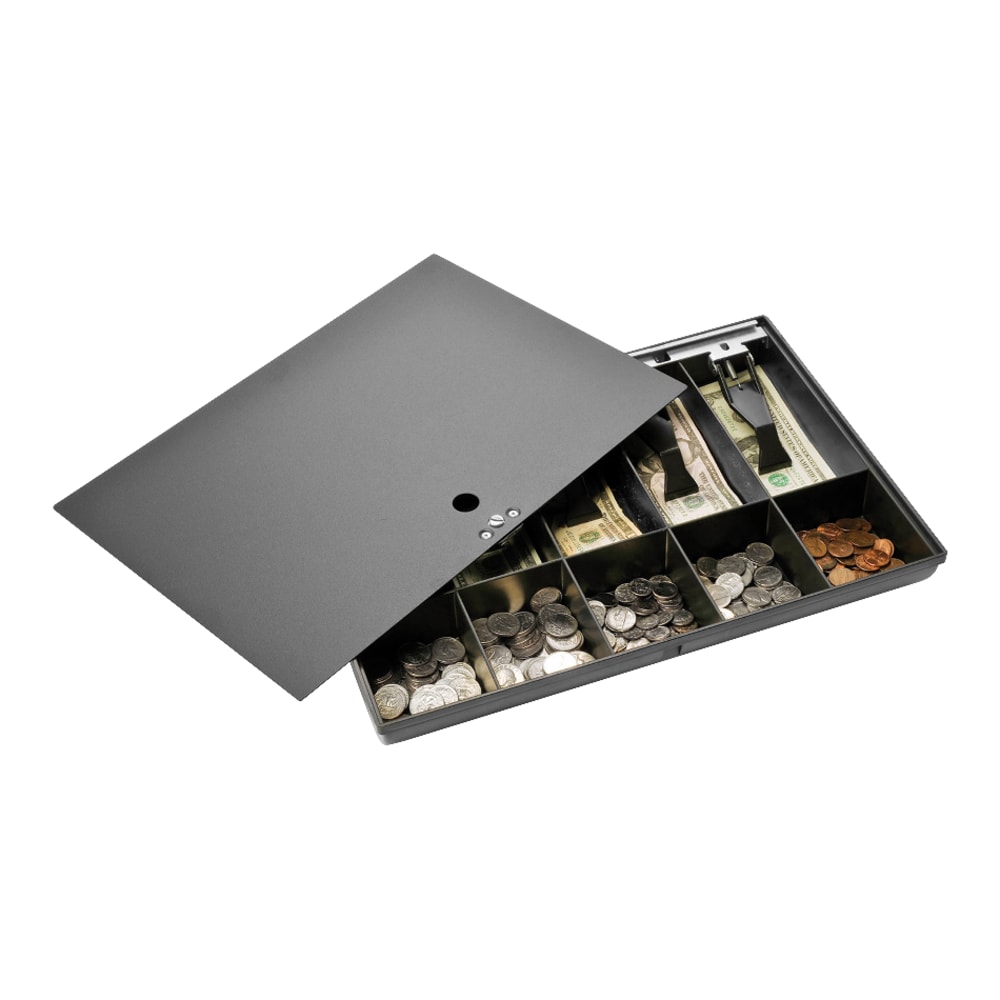 Sparco Money Tray With Locking Cover, 2.3in x 16in x 11in, Black MPN:15505