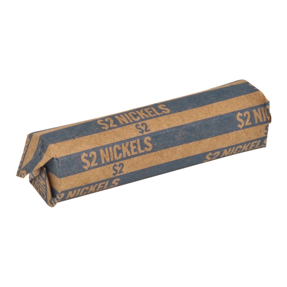 Sparco Flat Coin Wrappers - $2.00 in 40 Coins of 5cents Denomination - 60 lb Paper Weight - Kraft - Blue, 1000/Pack MPN:TCW05