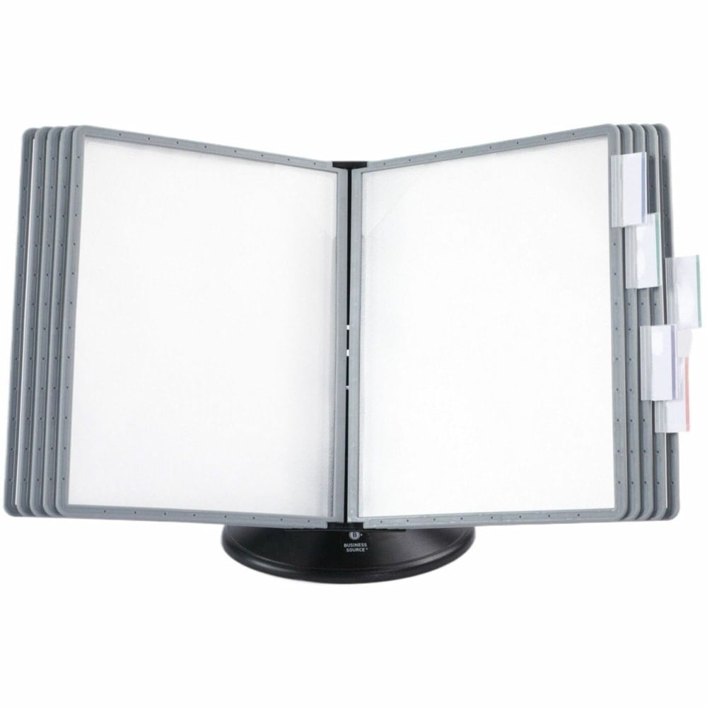 Business Source Deluxe Catalog Display Rack - Support Letter 8.50in x 11in Media - Black - 1 Each MPN:62908