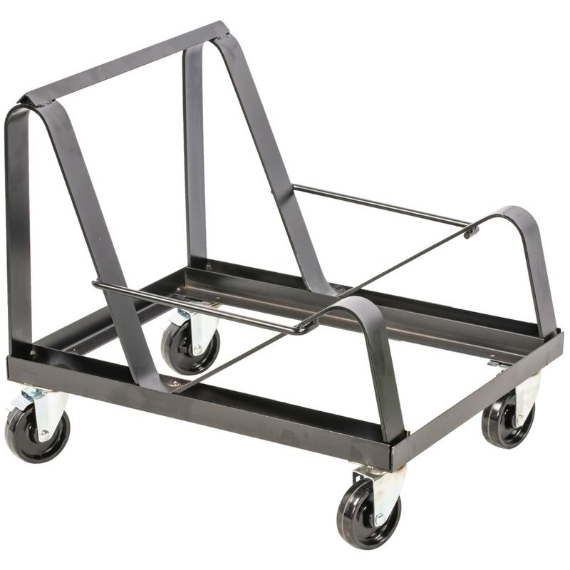 Lorell Stack Chair Dolly, 25.50inL x 20inW x 22.75inH, Steel Frame, Black MPN:42954