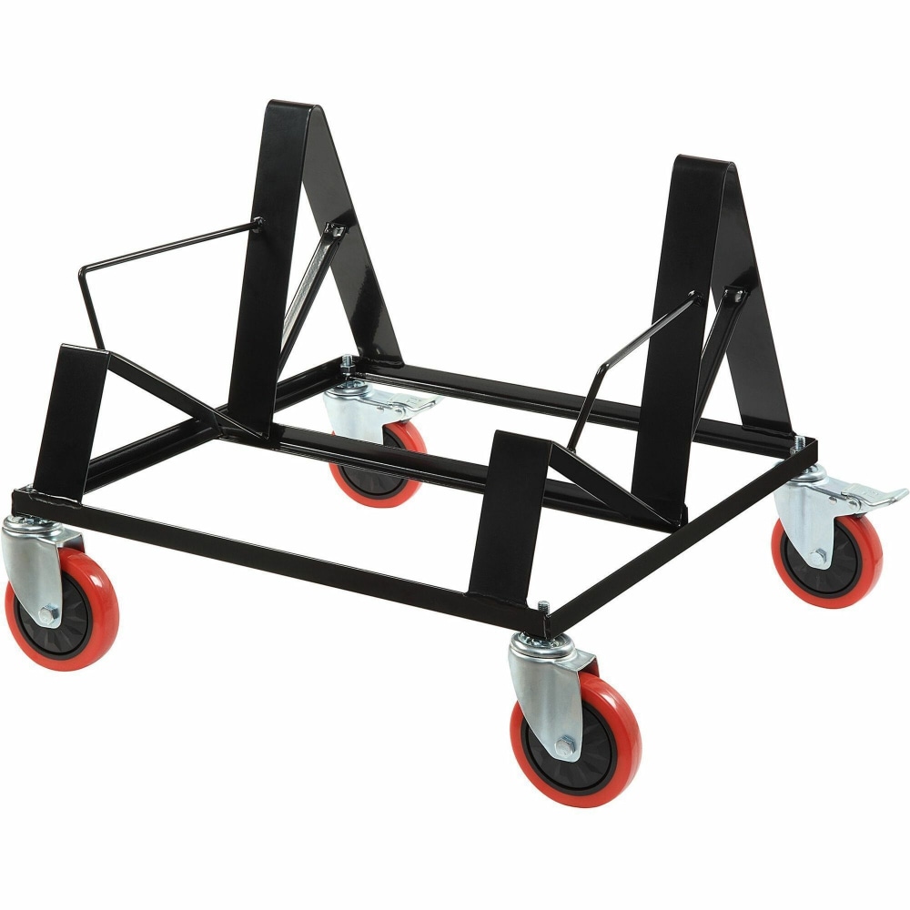 Lorell Stack Chair Steel Dolly - 4 Casters - Powder Coated Steel - 24.20in Width x 25.60in Depth x 20.70in Height - Powder Coated Black - 1 Each MPN:62538