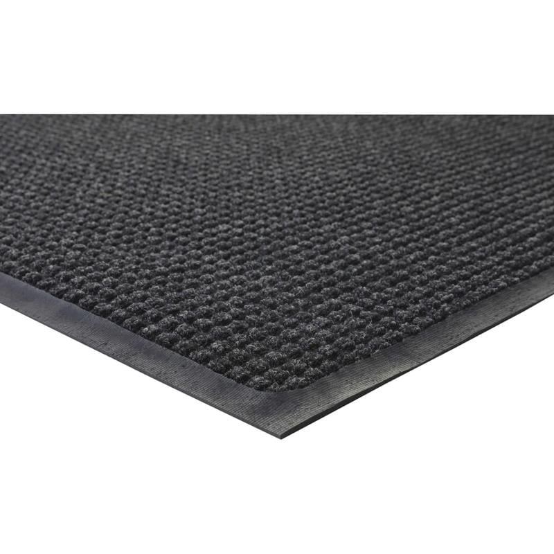 Genuine Joe Waterguard Floor Mat - Floor - 10 ft Length x 36in Width - Rectangular - Rubber - Charcoal - 1Each MPN:59460