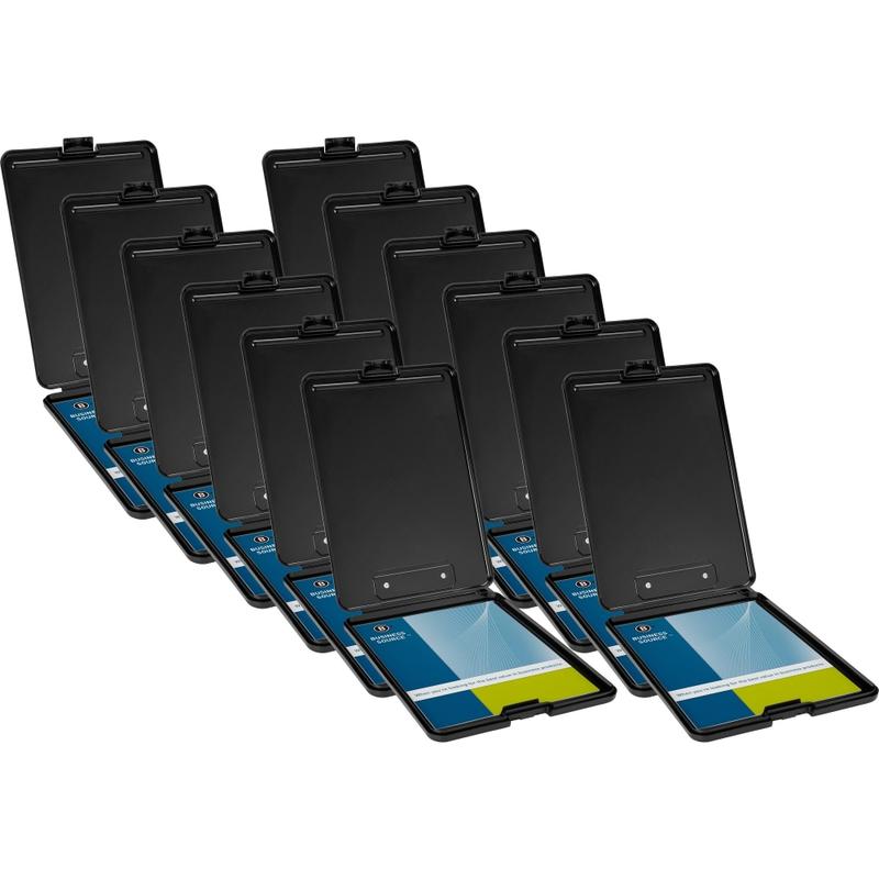 Business Source Plastic Storage Clipboard - Black - 12 / Carton MPN:37513CT